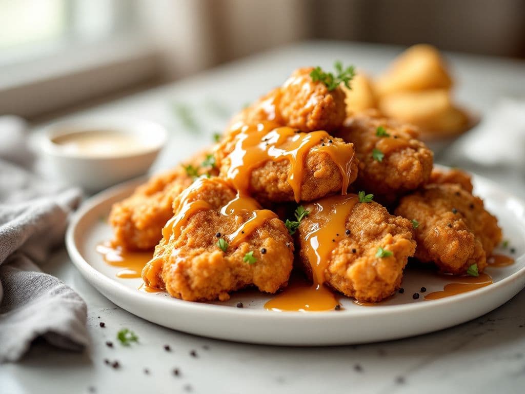 Southern Fried Chicken with Honey Drizzle