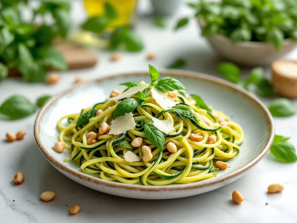 Zucchini Noodles with Pesto