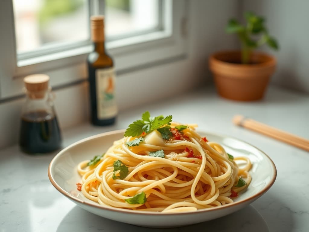 Quick & Zesty Garlic Noodles (Mì Tỏi)
