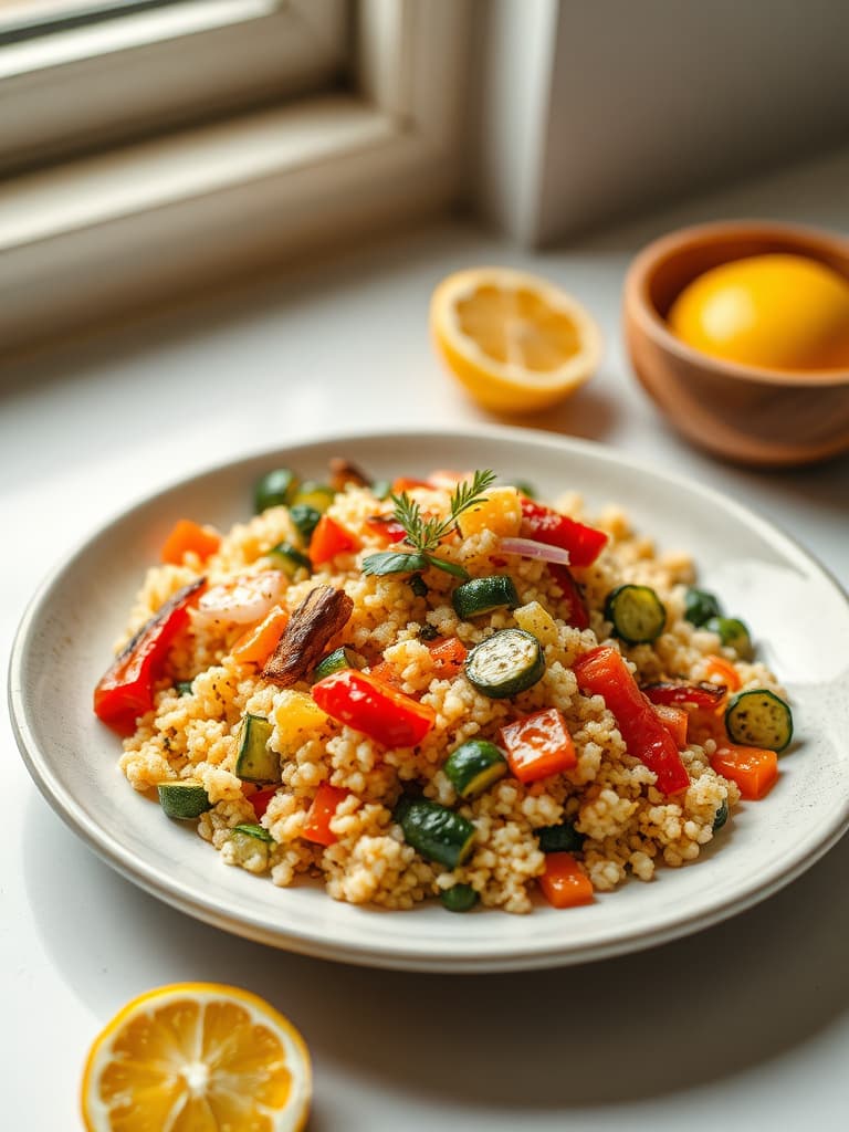 Roasted Vegetable Couscous with Preserved Lemon