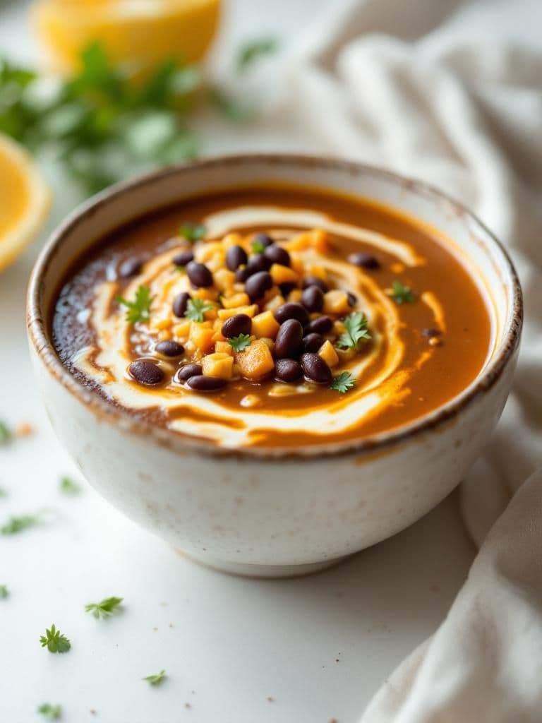 Caribbean Coconut Black Bean Soup