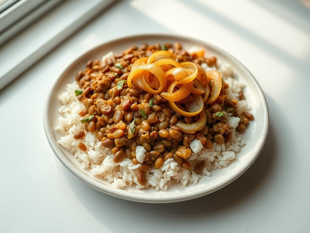 Comforting Mujadara (Lentils & Rice)