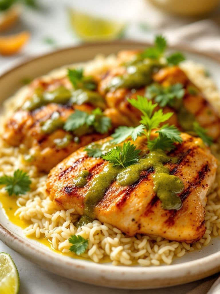 Peruvian Chicken with Aji Verde Sauce