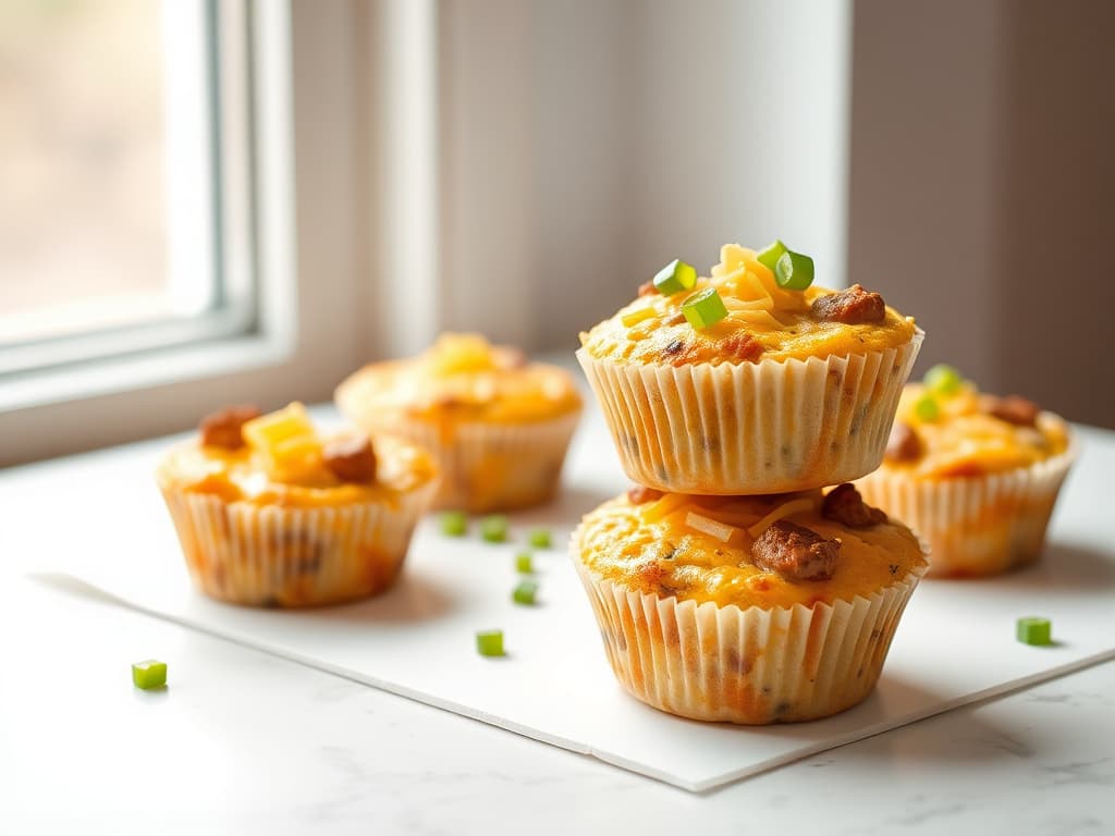 Breakfast Sausage, Egg, & Cheese Muffins